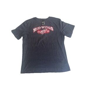 Detroit Red Wings Hockey EST. 1926 T Shirt Size 2XL XXL Black Red NHL Official